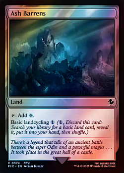 2025 MAGIC THE GATHERING FINAL FANTASY SURGE FOIL #0374 ASH BARRENS - Image 1