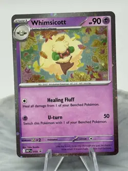Pokemon Whimsicott #019 Cottonee #018 Phantasmal Flames Black Star PROMOS Rare - Image 4