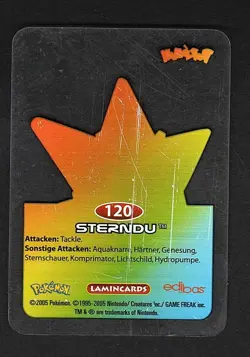 Pokemon - 2005 - Lamincards - Edibas - 120 Sterndu - Deutsch - Image 2