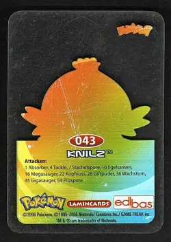 Pokemon - 2006 - Lamincards - Edibas - 043 Knilz - Deutsch - Image 2