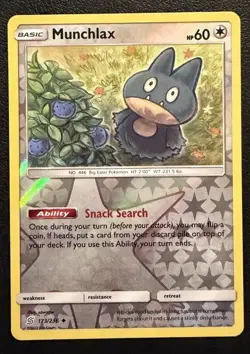 Munchlax Reverse Holo 173/236 Pokemon TCG S&M Unified Minds Reverse Holo NM - Image 1