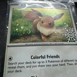 SWIRL 🌀Eevee 133/165 Pokemon Holiday Calendar Stamp Snowflake, SEALED PROMO - Image 4