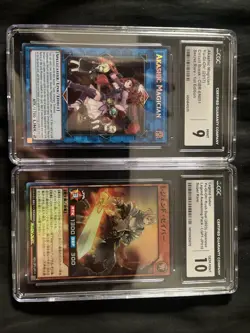 Yu-Gi-Oh! TCG Graded CGC Lot Of (2) Legend Saber 10 Akashic Magician 9 - Image 1