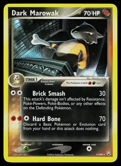 Pokemon Card - Dark Marowak EX Team Rocket Returns 7/109 Non Holo - Image 1