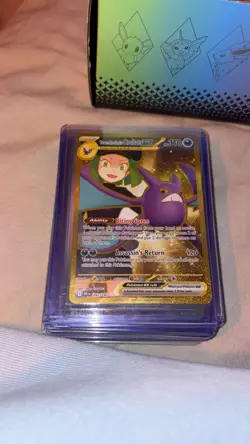 Pokemon TCG Destined Rivals Team Rocket's Crobat EX Gold Rare Card 242/182 - Image 1