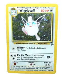 Wigglytuff 19/130 Holo Rare Base Set 2 1999 - Pokemon Card TCG (MP) - Image 1
