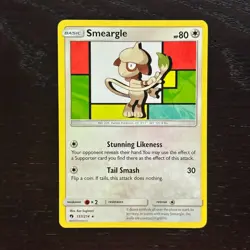Smeargle 157/214 Pokemon Lost Thunder Sun & Moon Regular Rare Card LP - Image 1