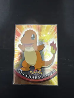Pokemon 1999 Charmander #04 Topps Holo Card 1st Printing Blue Logo NM - Image 1