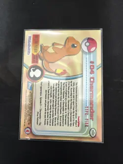 Pokemon 1999 Charmander #04 Topps Holo Card 1st Printing Blue Logo NM - Image 2