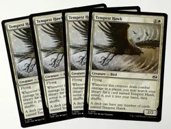 X4 MTG Tarkir: Dragonstorm (TDM 0031) Tempest Hawk - Common - NM - Image 1