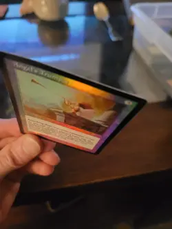 MTG: Angel's Trumpet Urza's Legacy Foil, great condition, slight bend on top. - Image 2