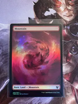 1x FOIL MOUNTAIN FULL ART - Theros Beyond Death - MTG - Magic the Gathering NM - Image 1