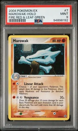 Pokemon PSA 9 Marowak #7 Holo EX FireRed & LeafGreen 2004 English - Image 2