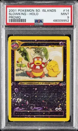 2001 POKEMON SOUTHERN ISLANDS PROMO #14 SLOWKING-HOLO PSA 9 - Image 1