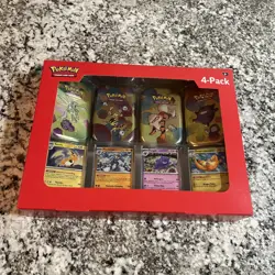 Pokemon TCG 151 Mini Tins 4 Pack + 4 Promos NIB Sealed Sams Club Exclusive NEW - Image 1