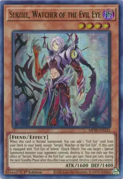 Serziel, Watcher of the Evil Eye - MP20-EN232 - Ultra Rare - 1st Edition Yugioh - Image 1