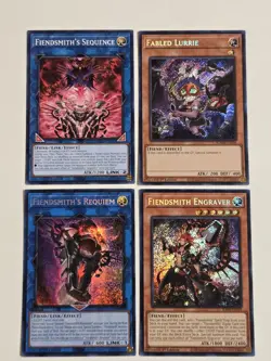 Fiendsmith Engraver + Fiendsmith's Requiem MP25 Secret Rare Yugioh Set + BONUS - Image 1