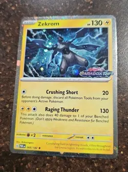 Zekrom 066/182 Paradox Rift Stamped Promo Pokemon Card Holo NM - Image 1