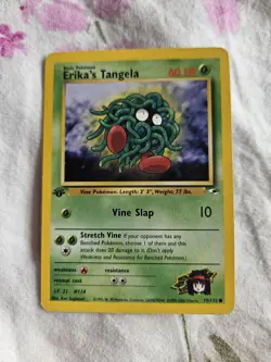 Pokemon Card Erika's Tangela Gym Heroes 1st Edition 79/132 - Image 1