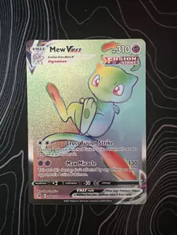 Mew VMAX Rainbow Rare Card 268/264 Fusion Strike Mint Condition - Image 1