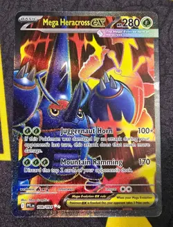 Pokemon Mega Heracross EX 108/094 Phantasmal Flames SR Full Art English Card TCG - Image 1