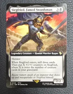 Siegfried Famed Swordsman Extended Art 0149 MTG Commander FINAL FANTASY Rare - Image 1