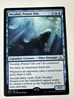 Nezahal, Primal Tide - LP Regular Rare #45 Rivals of Ixalan MTG - Image 1