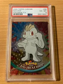 PSA 6 machop Pokemon TV 2000 Topps chrome Pokemon - Image 1