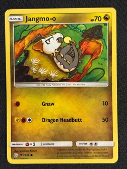 Jangmo-o 161/236 Cosmic Eclipse Tomokazu Komiya Art non-holo Pokemon TCG - Image 1