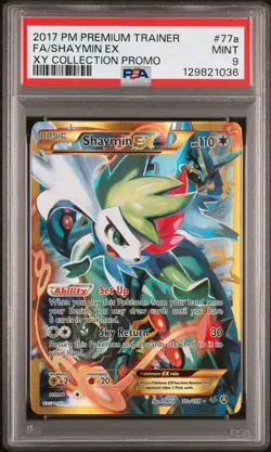 FA SHAYMIN EX PSA 9 2017 POKEMON PREMIUM TRAINER #77A/108 XY COLL PROMO 754 - Image 1
