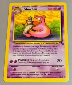 Slowbro # 43/62 Uncommo aus Fossil von 2000 Pokemon Englisch Near Mint Vintage - Image 2