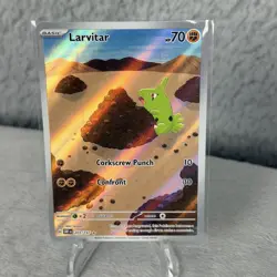 Pokemon Card TCG - Larvitar 203/197 Illustration Rare Obsidian Flames Near Mint - Image 1