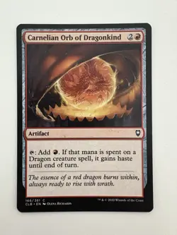 Carnelian Orb of Dragonkind MTG Magic the Gathering Card NM Near Mint CLB - Image 1