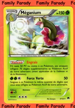 Meganium HOLO 150pv 3/122 XY Rupture Turbo Carte Pokemon Rare neuve fr - Image 1
