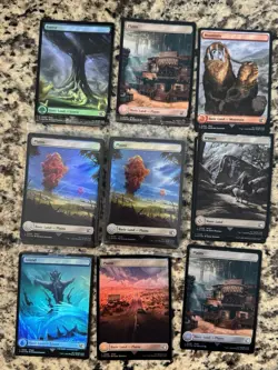 2x Magic Final Fantasy Basic Lands Complete Set of 16 - Full Art Land + 7 More - Image 1