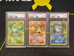 Pokemon Celebrations Classic Collection Charizard Venusaur Blastoise PSA 9 set - Image 1