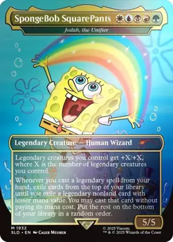 MTG **Foil** SpongeBob SquarePants Legendary Creature- Human Wizard SLD 1932 - Image 1