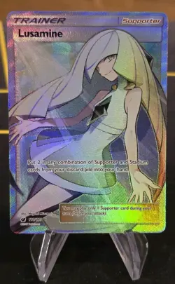 Pokemon TCG Lusamine 110/111 Holo Full Art Ultra Rare Crimson Invasion LP - Image 1