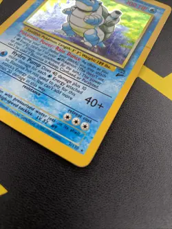 Pokemon TCG Blastoise Base Set 2 2/130 Holo Unlimited Holo MP ( Swirl ) - Image 3