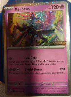 (SWIRL!) Pokemon Mega Evolution Xerneas Bestbuy Stamped Promo Sealed - Image 1