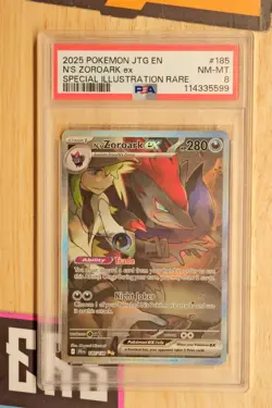 N’s Zoroark EX Pokemon Journey Together PSA 8 SIR Pokemon Card - Image 1