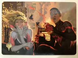 Spider-Man Magic The Gathering Art Series Card 14/54 Gold Stamped Heroes Hangout - Image 1