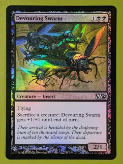 FOIL Devouring Swarm x1 Magic 2012 M12 1x MTG Magic the Gathering - Image 1