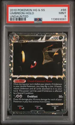 2010 POKEMON UNDAUNTED UMBREON PRIME #86 ULTRA RARE PSA 9 MINT #113693081 - Image 1