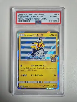 PSA 10 Yokohama's Pikachu 283/SM-P 2018 Japanese Promo Pokemon Center GEM MINT - Image 1