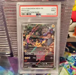 2023 POKEMON MEW EN-151 ILLUSTRATION RARE #173 PIKACHU PSA 9 - Image 1
