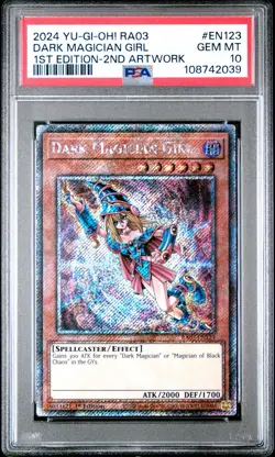 2024 Yu-gi-oh! Dark Magician Girl 2nd Art RA03-EN123 PSA 10 Gem Mint - Image 1