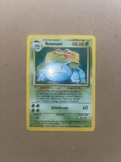 Venusaur 15/102 HOLO Rare Base Set Unlimited 1999 WOTC Vintage Pokemon Card MP - Image 2