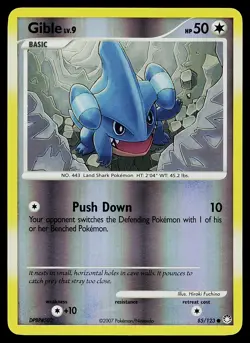 Pokemon Card - Gible Mysterious Treasures 85/123 Reverse Holo - Image 1
