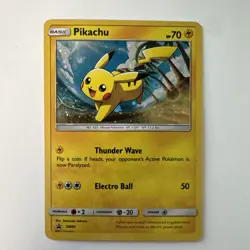 Pikachu SM81 Holo Promo Sun & Moon Black Star Promo Pokemon Card 2017 Light Con - Image 1